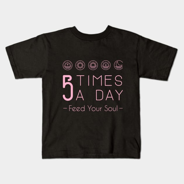 Feed Your Soul - Pink Kids T-Shirt by submissiondesigns